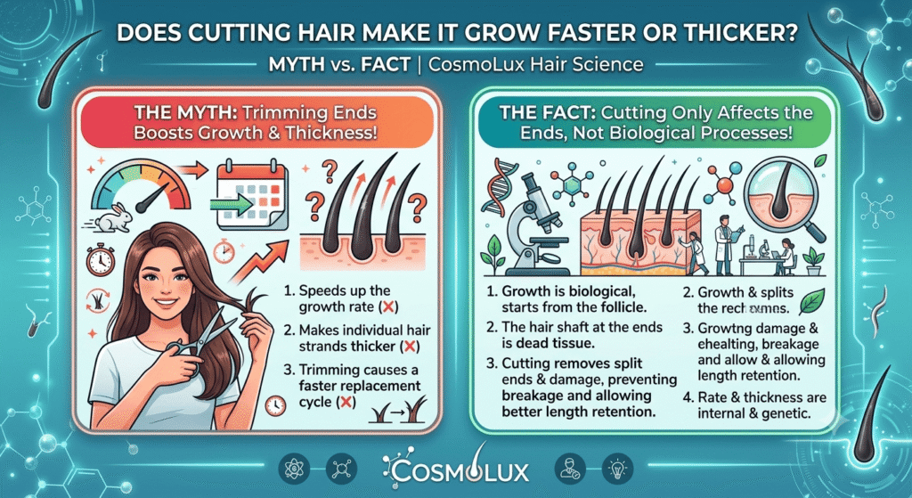 Cutting Hair Make It Grow Faster or Thicker