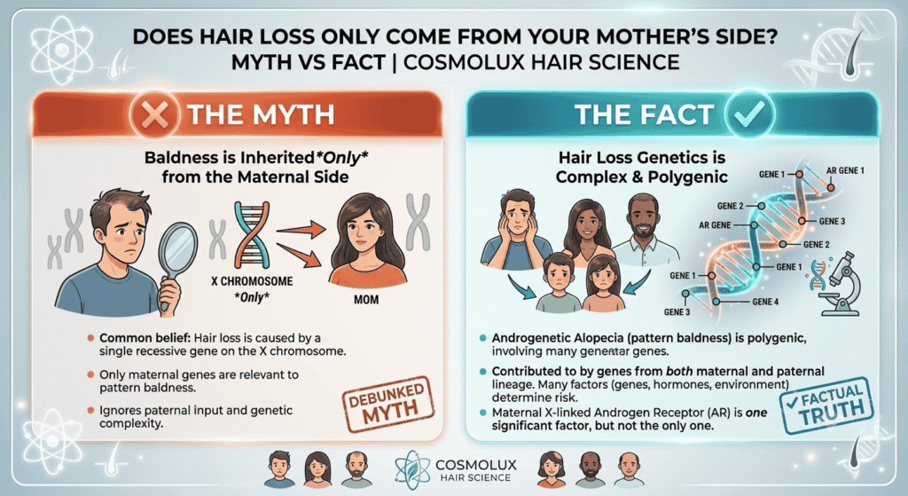 Hair Loss Only Come from Your Mother’s Side