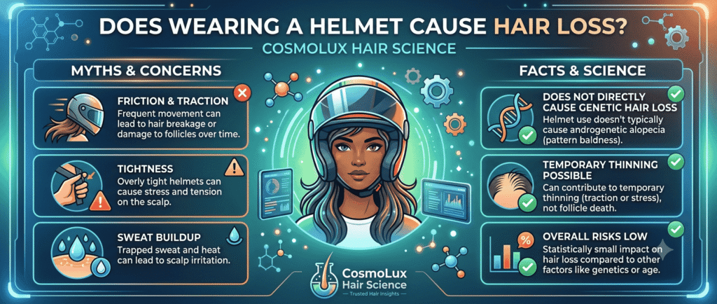 Wearing a Helmet Cause Hair Loss